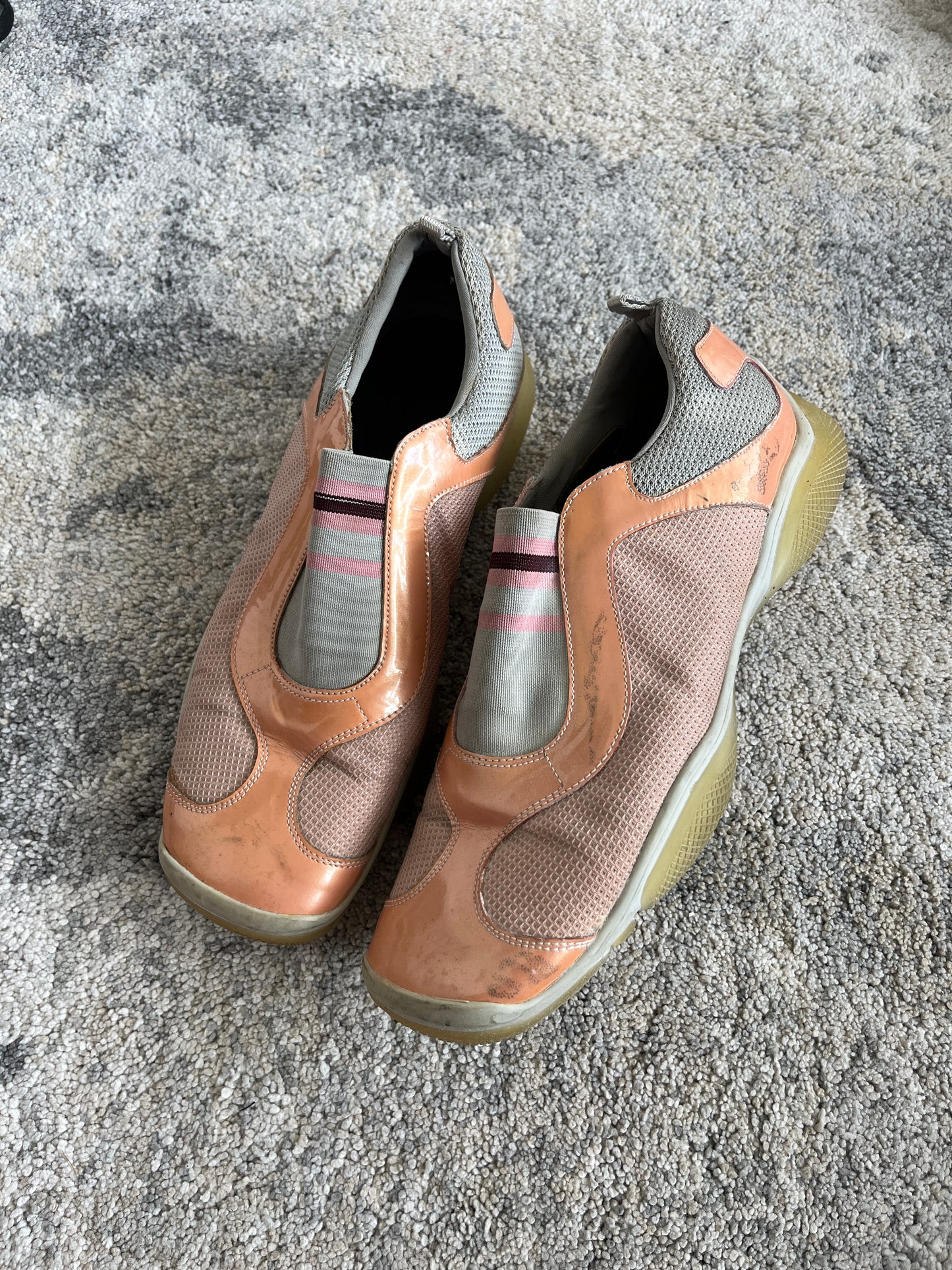 Prada SS2000 patent & nylon trainers