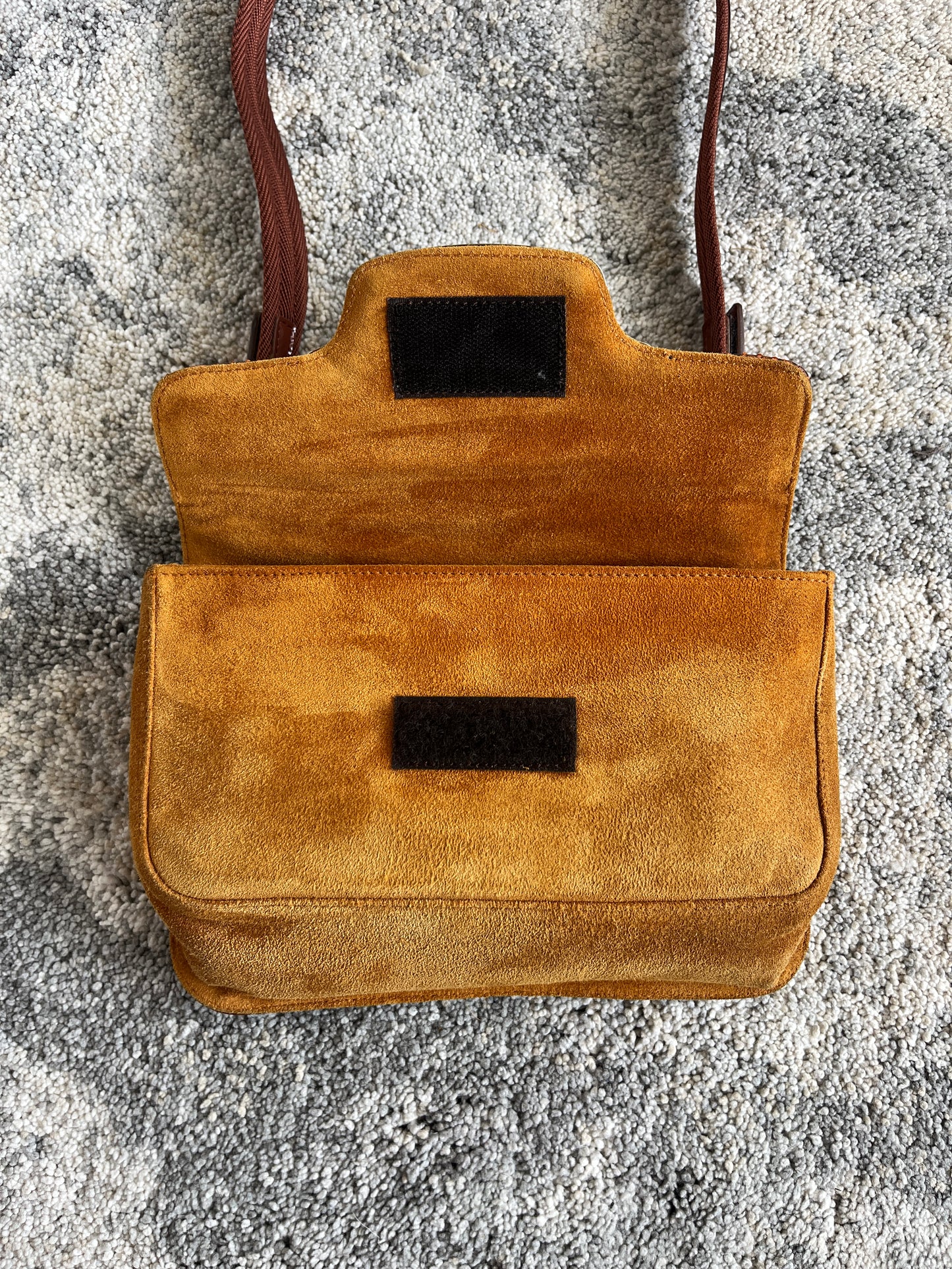 Prada FW1999 suede & patent leather bag