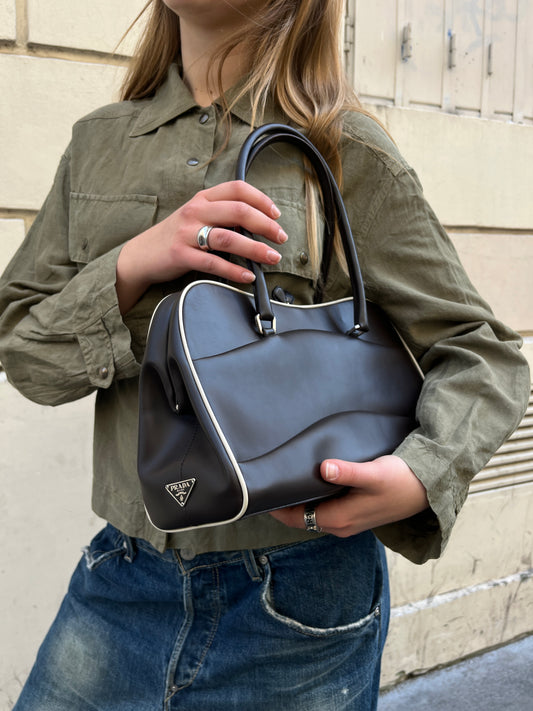 Prada FW2000 bowling leather bag