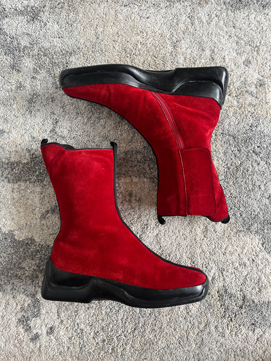 Prada FW1999 suede boots