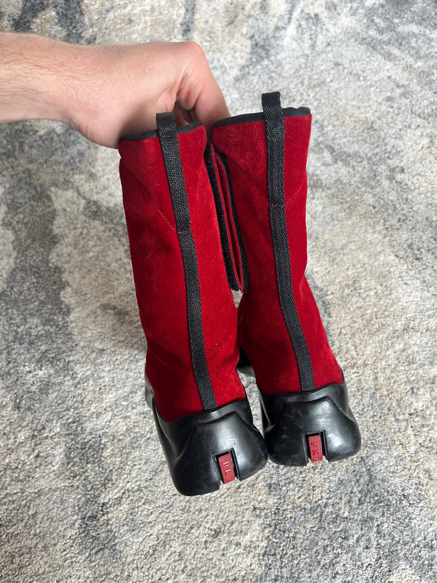 Prada FW1999 suede boots