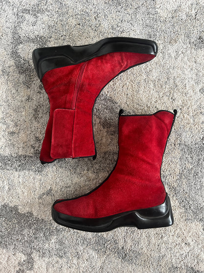 Prada FW1999 suede boots