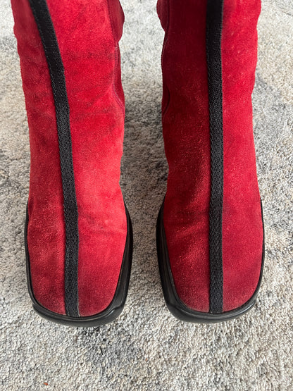 Prada FW1999 suede boots