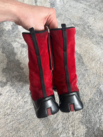 Prada FW1999 suede boots