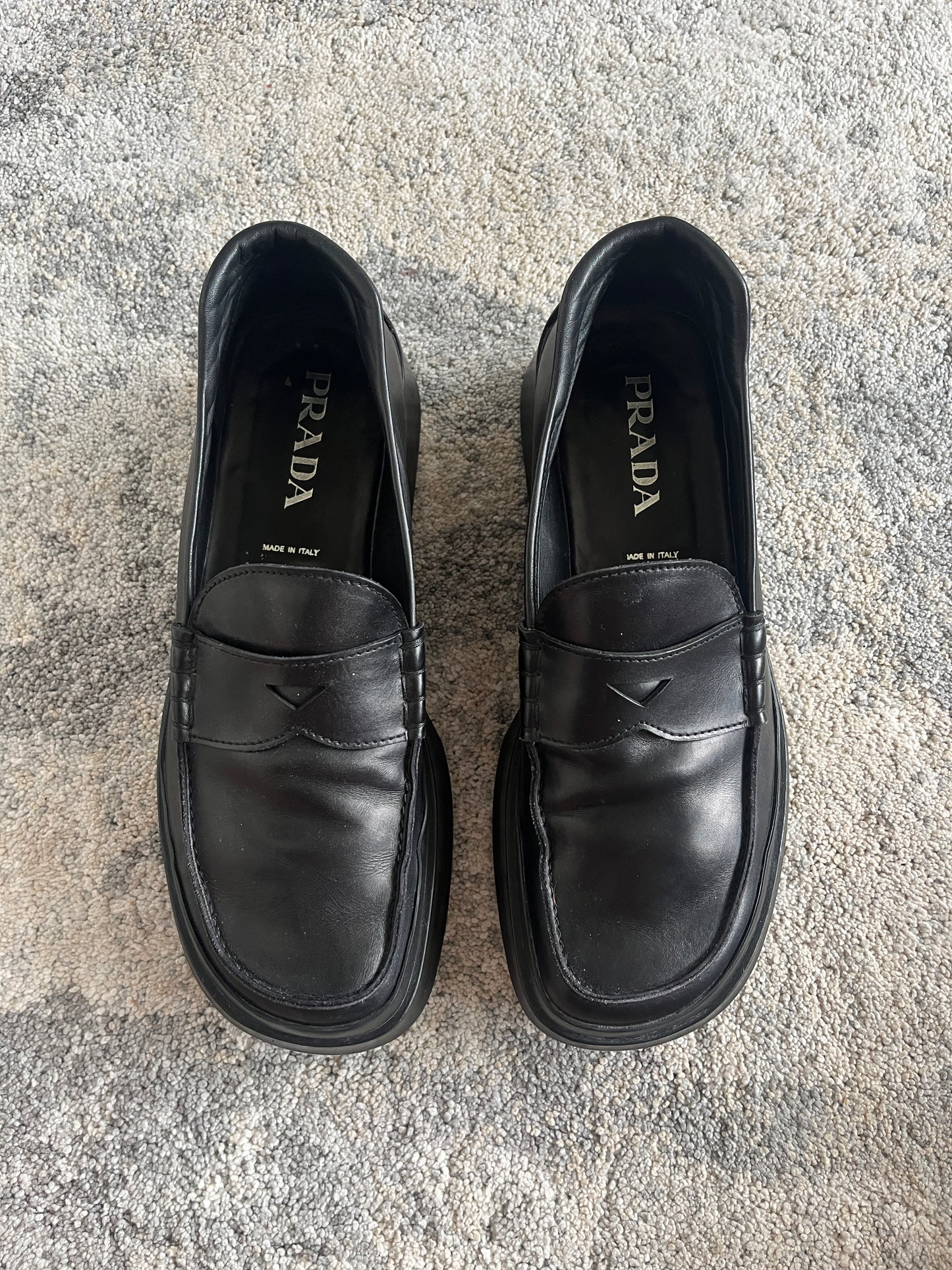 Prada SS1998 leather loafers
