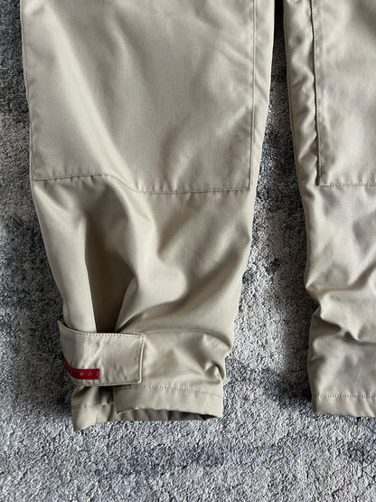 Prada 2000's nylon & fleece double knee pants