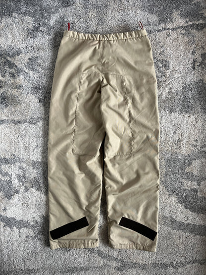Prada 2000's nylon & fleece double knee pants