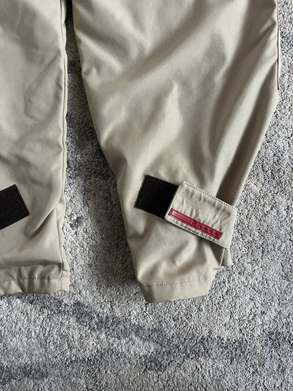 Prada 2000's nylon & fleece double knee pants
