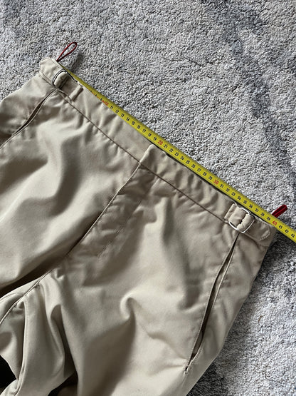Prada 2000's nylon & fleece double knee pants