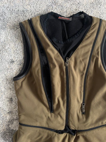 Prada FW1999 sport nylon & fleece vest