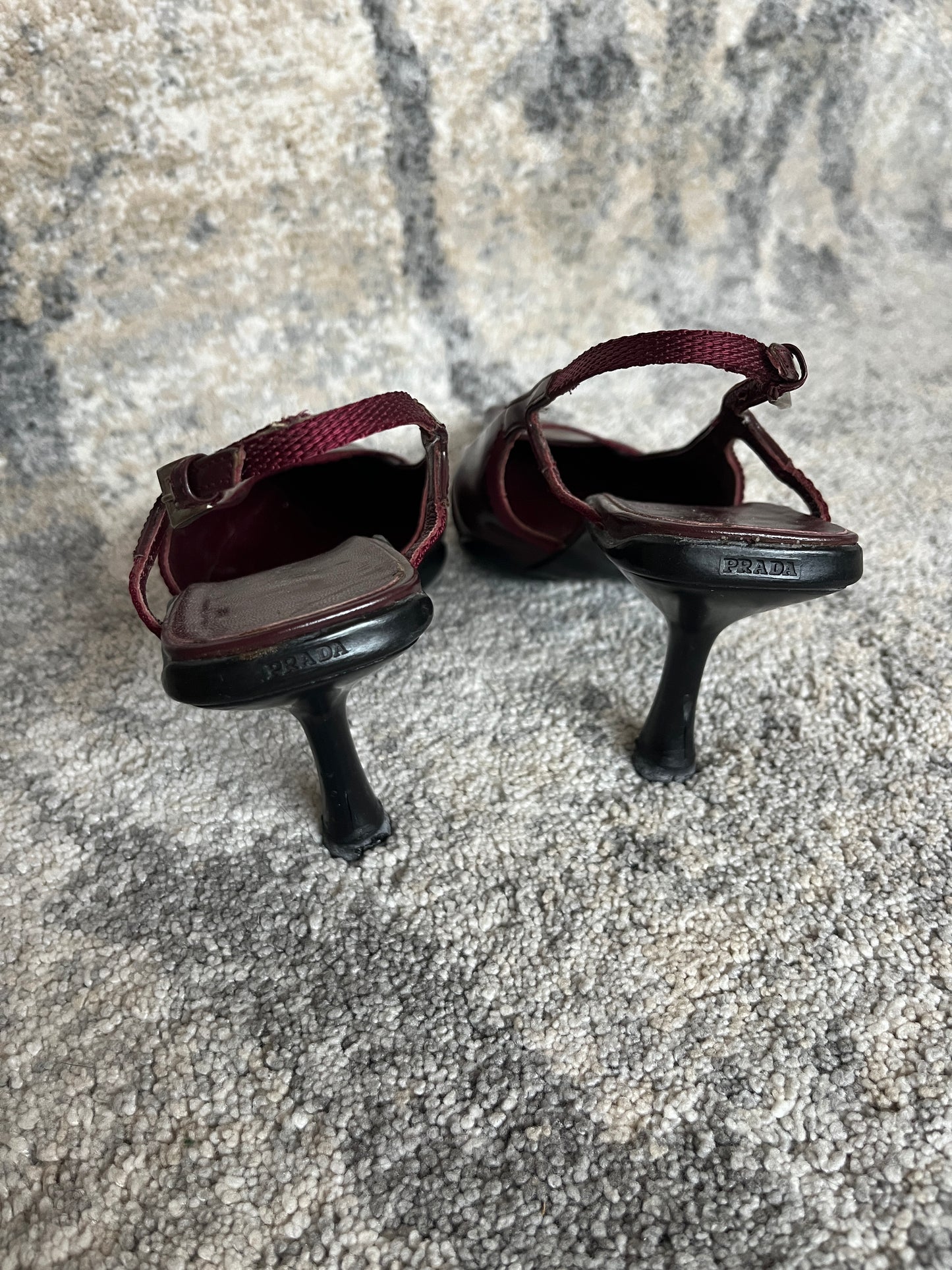 Prada 2000 leather kitten heels