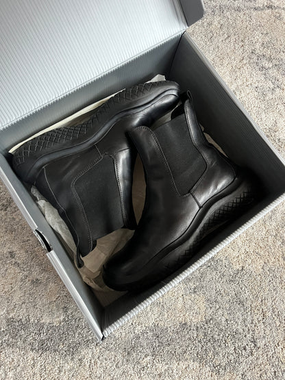 Prada FW1999 leather chelsea boots with vibram soles