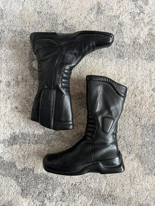 Prada FW1999 motorbike leather boots