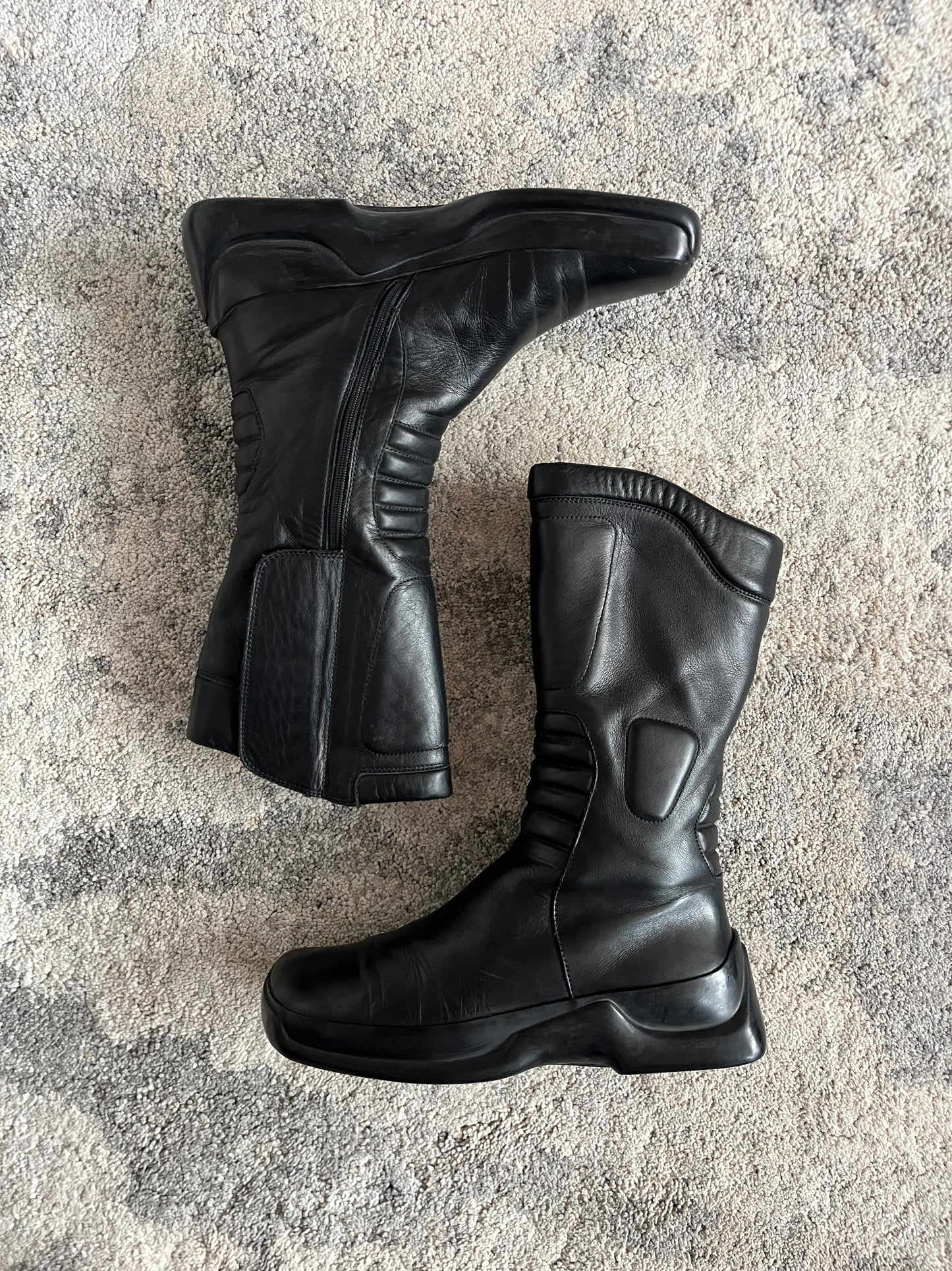 Prada FW1999 motorbike leather boots