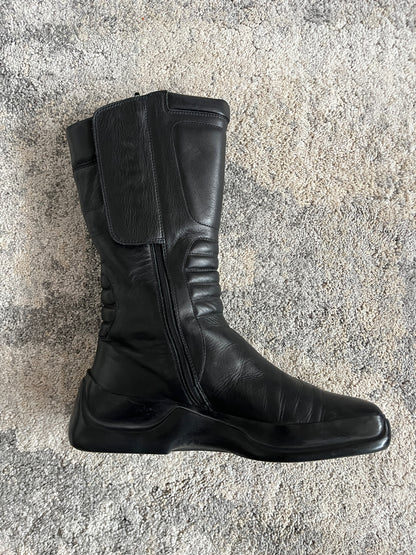 Prada FW1999 motorbike leather boots