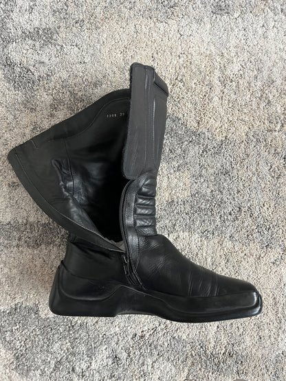 Prada FW1999 motorbike leather boots