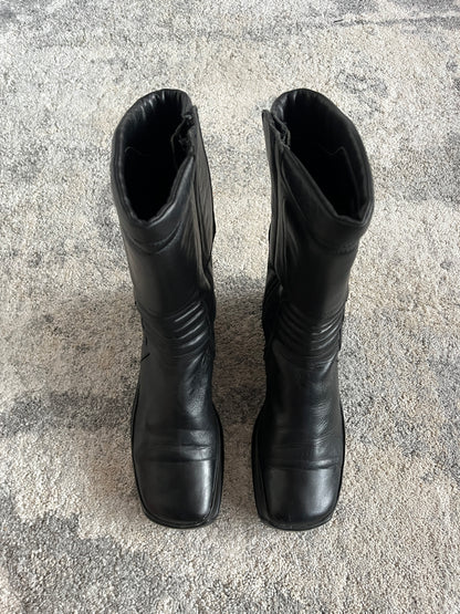 Prada FW1999 motorbike leather boots