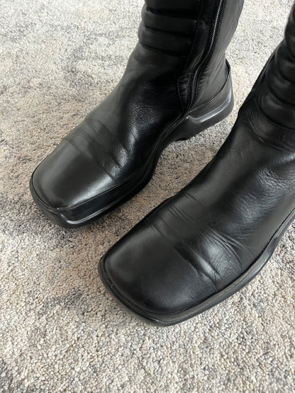 Prada FW1999 motorbike leather boots