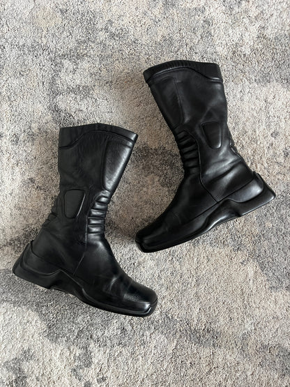 Prada FW1999 motorbike leather boots