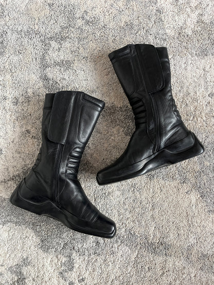 Prada FW1999 motorbike leather boots