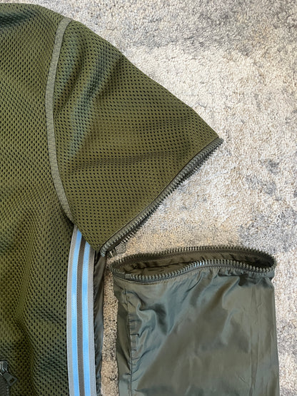 Prada SS2000 mesh& nylon convertible jacket