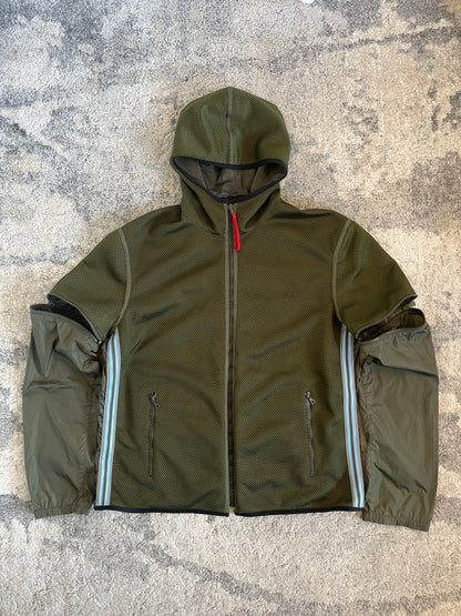 Prada SS2000 mesh& nylon convertible jacket