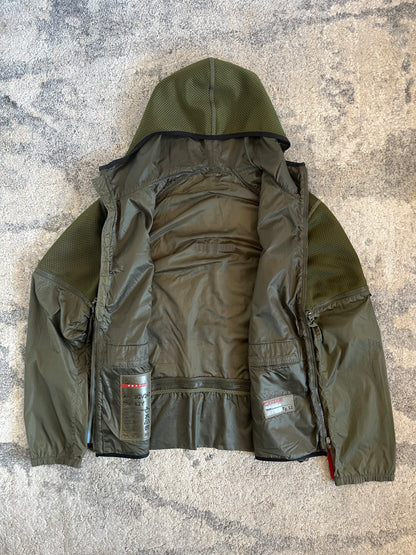 Prada SS2000 mesh& nylon convertible jacket