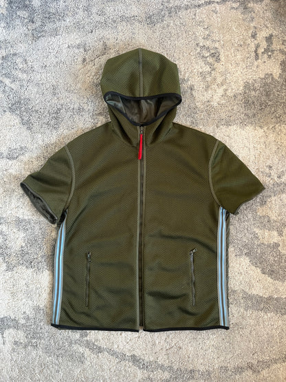 Prada SS2000 mesh& nylon convertible jacket
