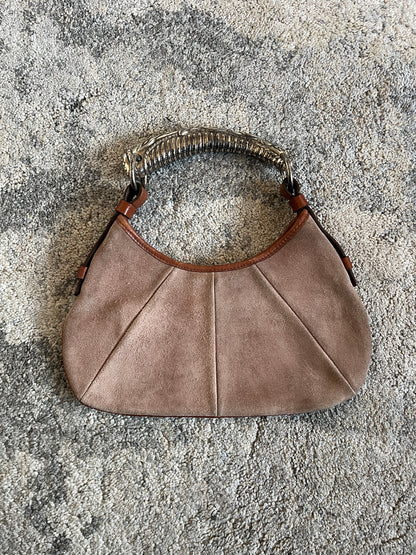 Yves Saint Laurent FW2002 suede mini mombasa