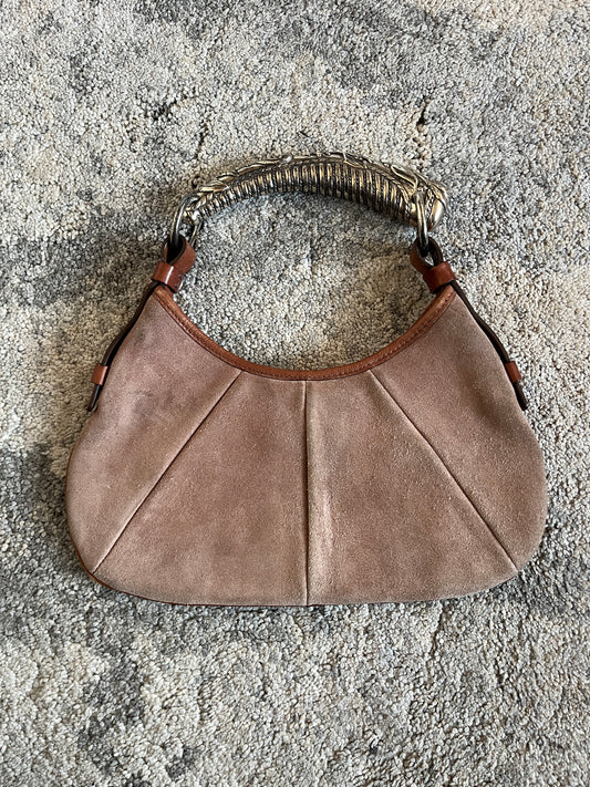 Yves Saint Laurent FW2002 suede mini mombasa