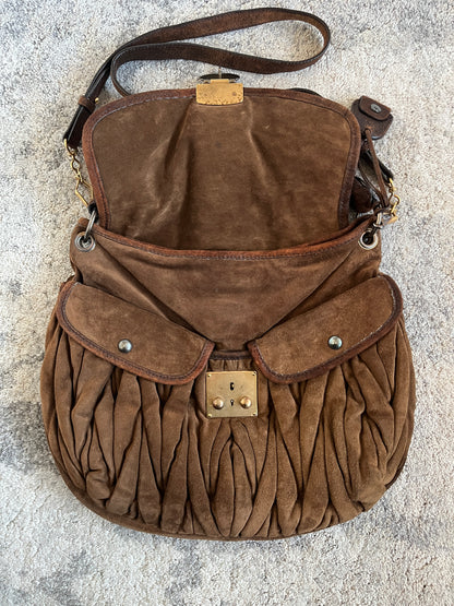 Miu Miu 2010's suede padded coffer bag