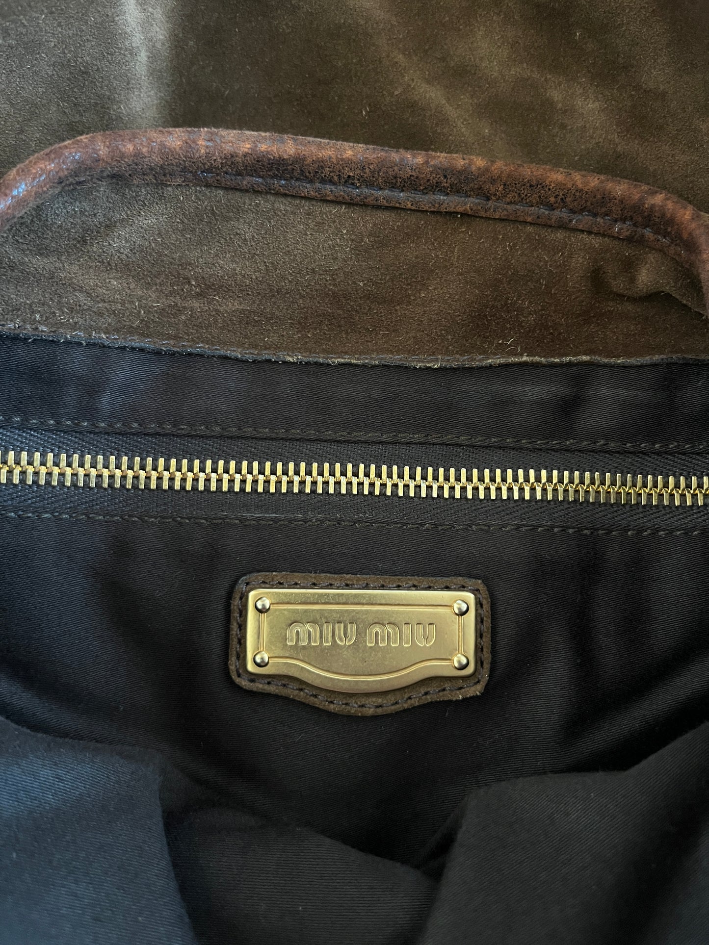 Miu Miu 2010's suede padded coffer bag