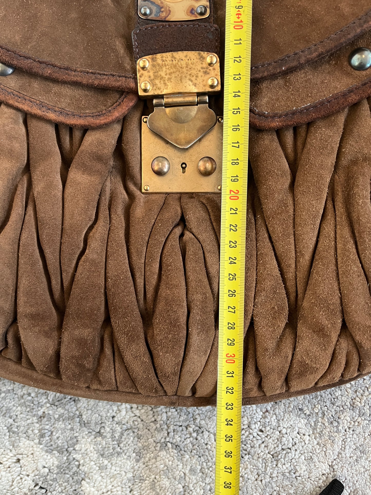 Miu Miu 2010's suede padded coffer bag