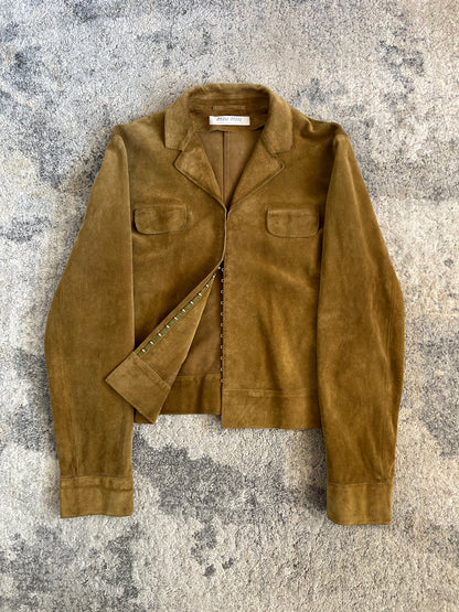 Miu Miu SS1999 suede jacket with bra closure