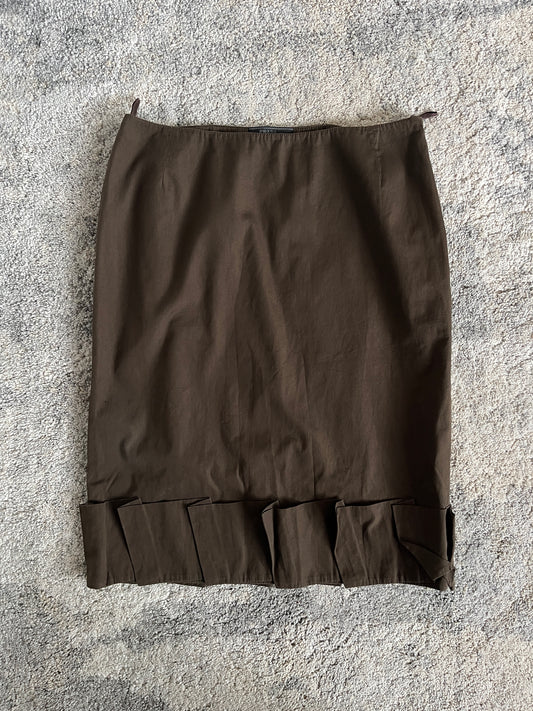 Prada SS1999 cotton tailored skirt
