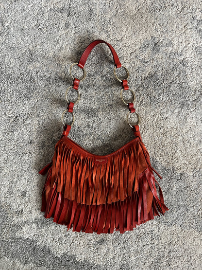 Yves Saint Laurent "La Bohème" fringes leather bag