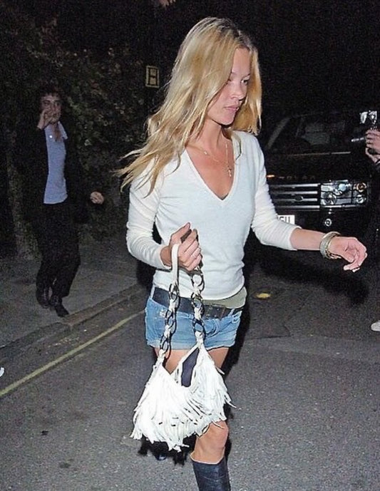 Yves Saint Laurent "La Bohème" fringes leather bag