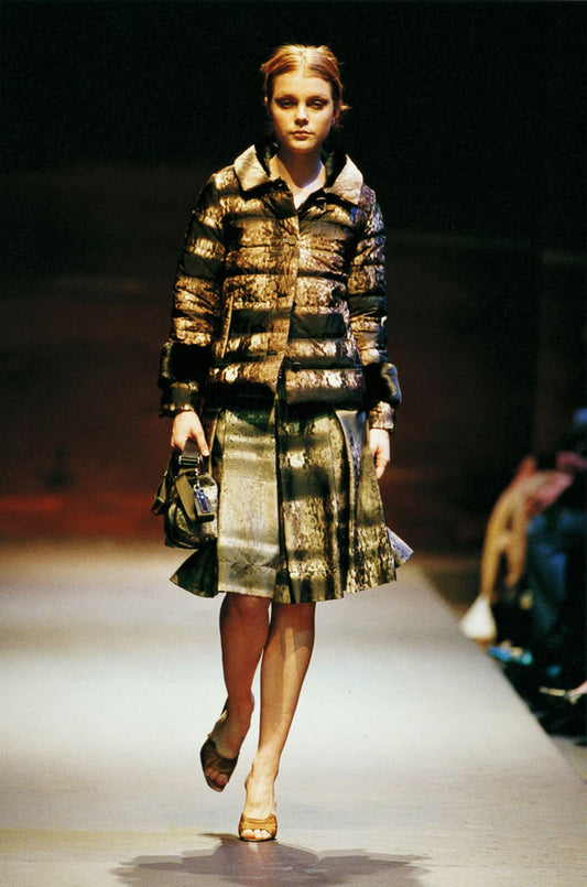 Prada FW2004 nylon print skirt